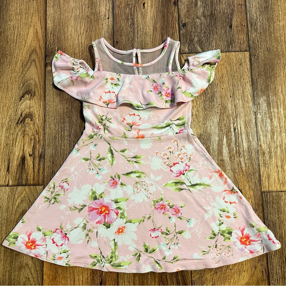 The Children's Place Pink Floral Casual Dress- girls size small 5/6